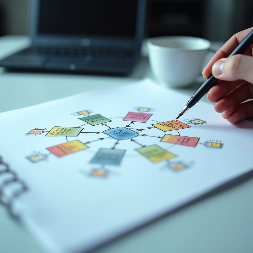 Diagram showing collective investment flows and crowdfunding structure for real estate projects